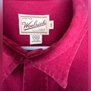 Woolrich Red Expedition Chamois Flannel Overshirt Size 2XL
